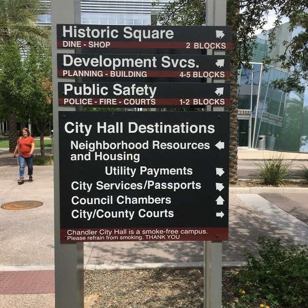 Wayfinding/directional Sign- Chandler City Hall