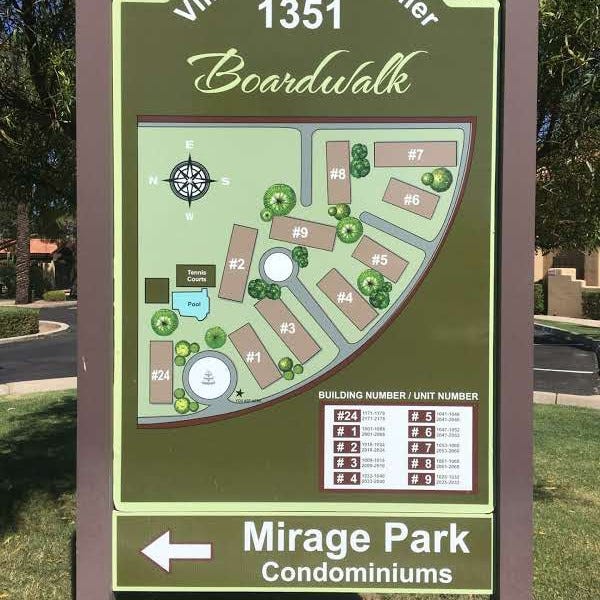 Wayfinding/directional Sign-Villages Of Chandler Boardwalk
