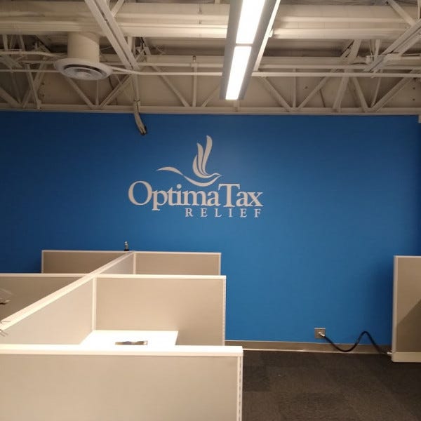Wall Graphics- Optima Tax Relief
