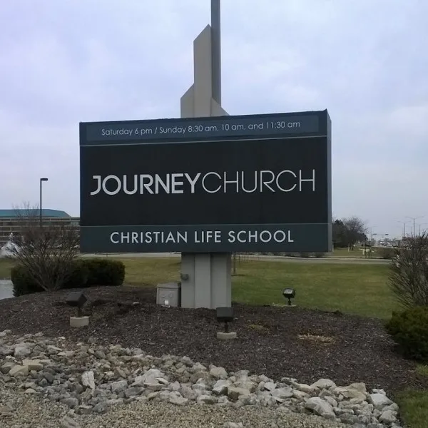 Monument Sign Journey Church from 2016 in Kenosha, WI