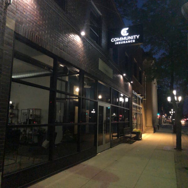 Ankeny Community Insurance Bldg Sign At Night