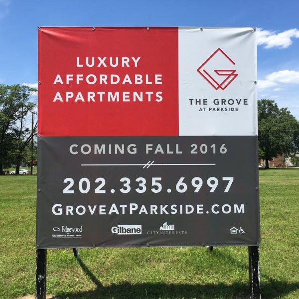 Vinyl Banner Overlay On Site Signsignarama Silver Springgrove At Parkside