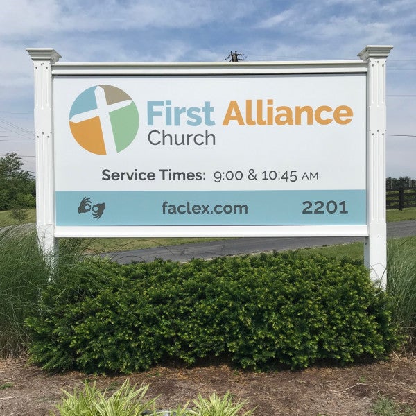First Alliance Church Post & Panel Sign