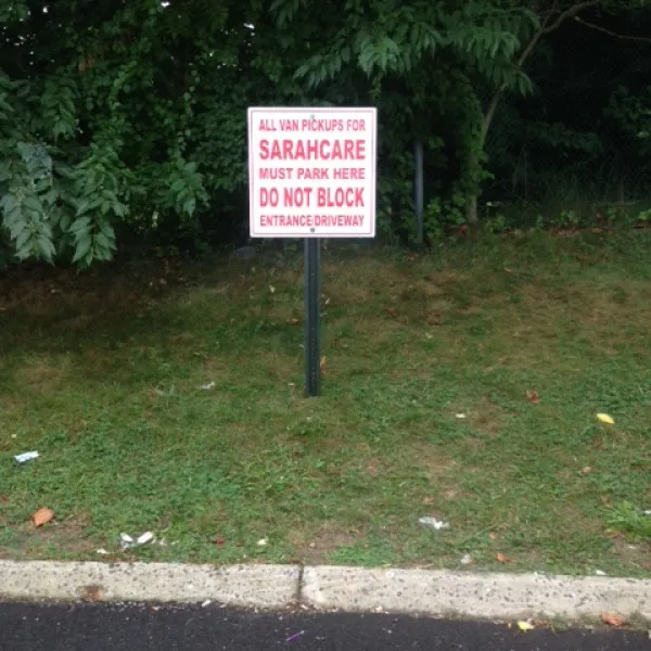 Parking Sign - Sarah Care