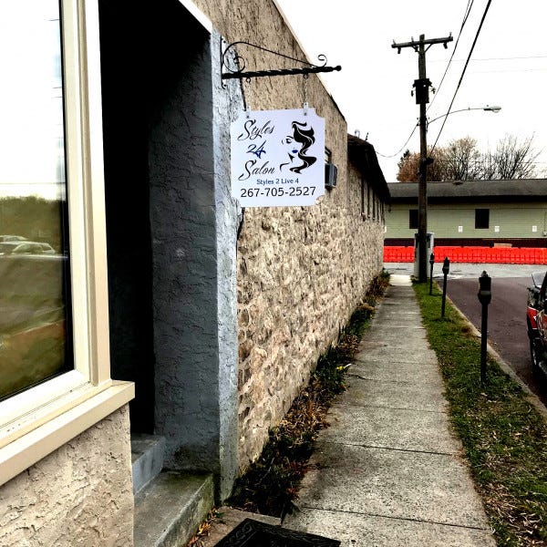 Hanging Sign on Bracket - Styles 24 Salon
