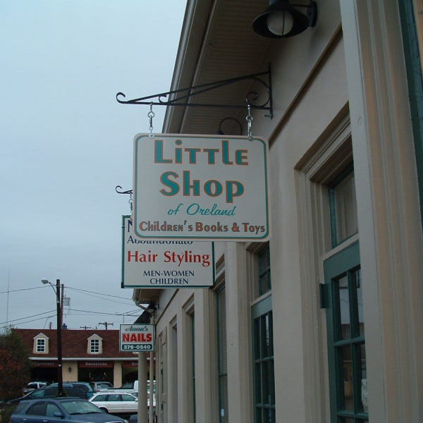 Hanging Sign on Bracket - Little Shop