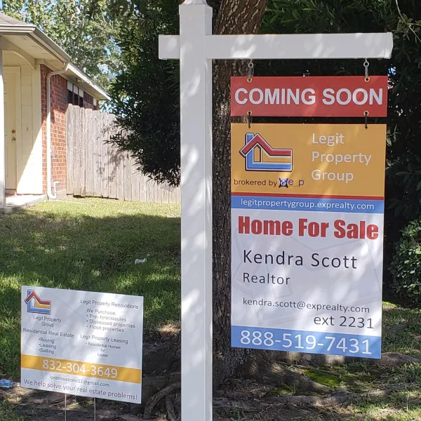 Real Estate Signs At Legit Property - Cypress, TX