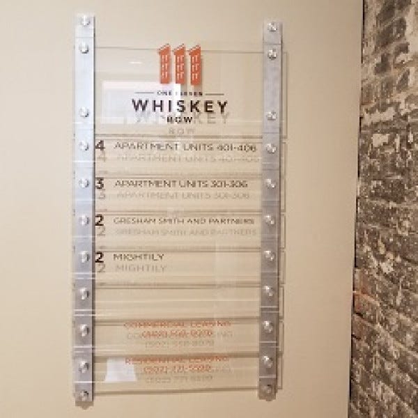 Acrylic Directory Custom Lobby Elevator
