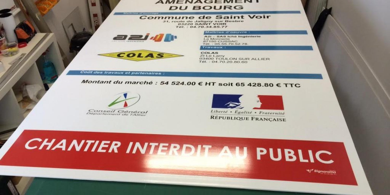 Panneaux de chantier