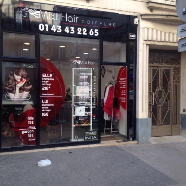 Enseigne dibon alu lettrage eclairage LED contrecollage vinyle paris vitrine lettrage creation- Daumesnil- PARIS 12