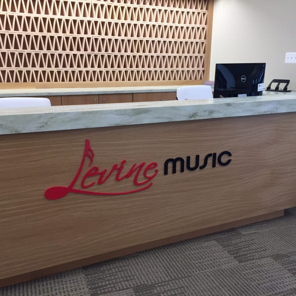 Custom Dimensional Acrylic Desk Signsignarama Silver Springlevine Music Silver Spring