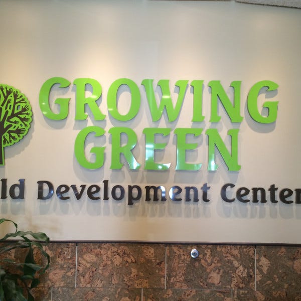 Laser Cut Acrylic Fix Growing Green from 2014 in Kenosha, WI