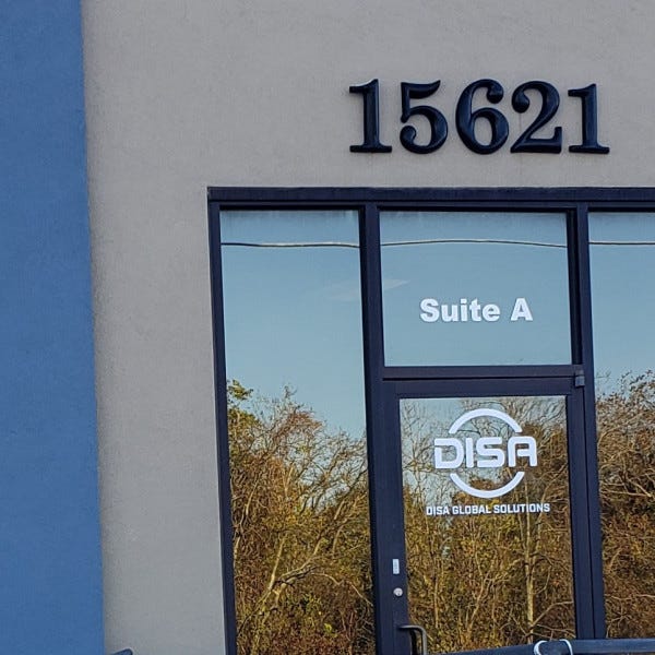 Window Decals At DISA - Norco, LA