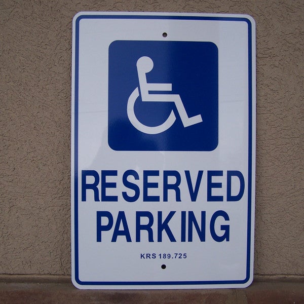 Reserved Parking Aluminum Sign
