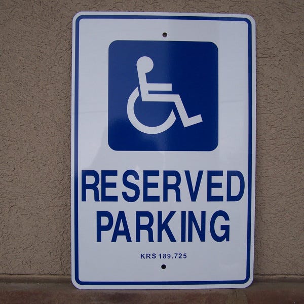 Reserved Parking Aluminum Sign