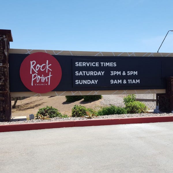 Monument Sign-Rock Point Church
