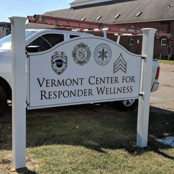 Custom Shaped   Vt Ctr For Responder Wellness Pp Sign   South Burlington Vt
