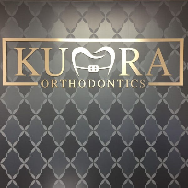 Custom Metal Laminate 3 Dimensioni Reception Signkumra Orthodontics Dc