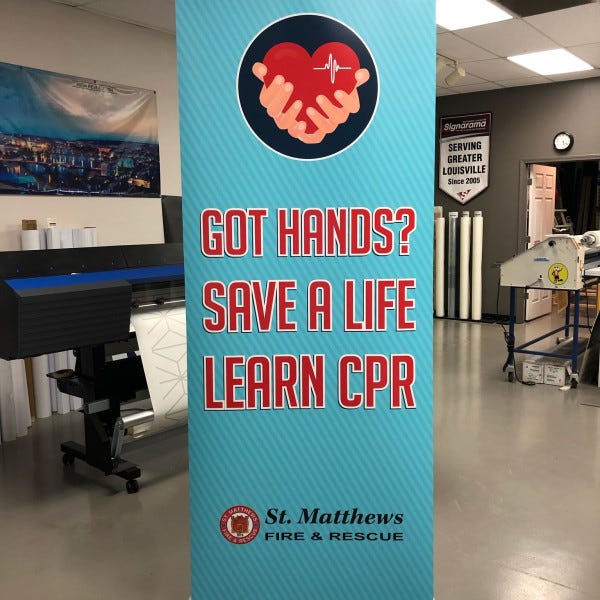 Learn CPR Bannerstand