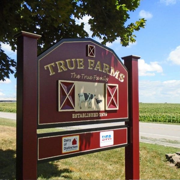 True Farms Sign