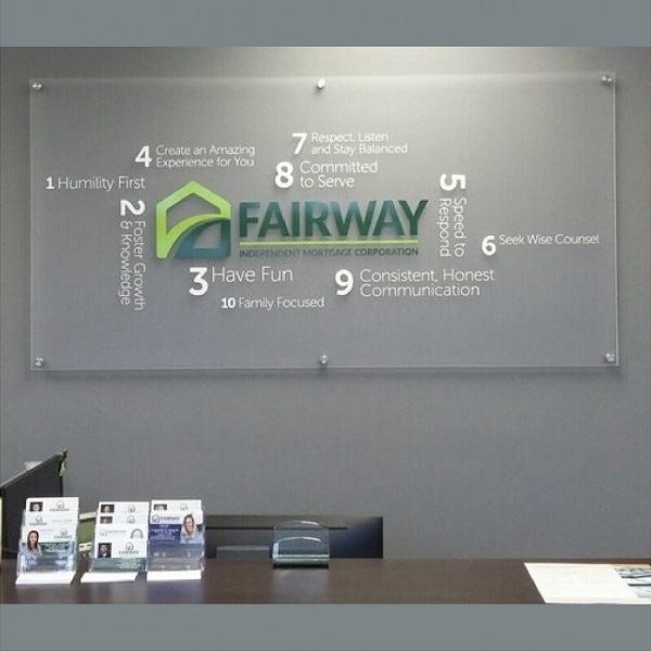 Fairway Mortgage Standoff Sign
