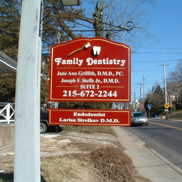 Hanging Sign on Bracket - Family Dentistry
