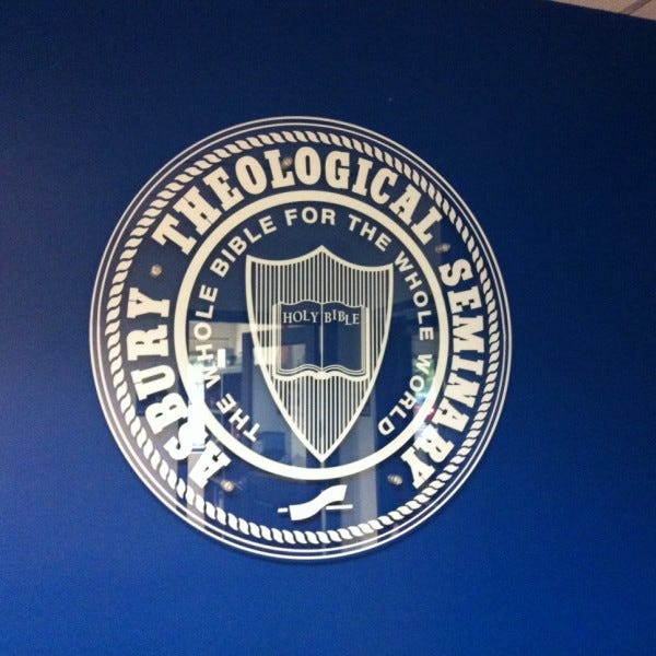 Asbury Seminary Seal Standoff Sign