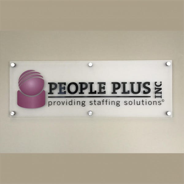 People Plus Standoff Sign