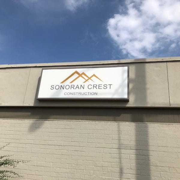 Building Sign-Sonoran Crest Construction