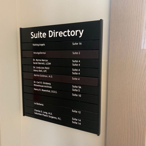 Directory Sign - The Pavilion Jenkintown