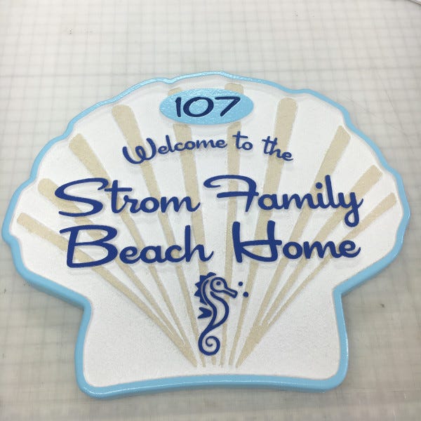 Routed, Sandblasted Address Sign