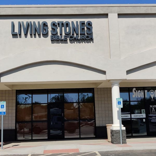 Building Sign-Living Stones Bible Church