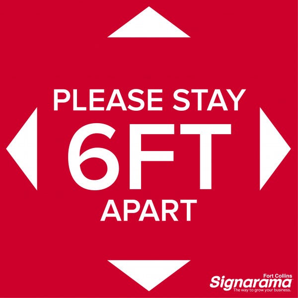Social Distancing Floor Sticker