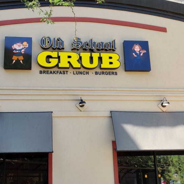 Building Sign-Old School Grub