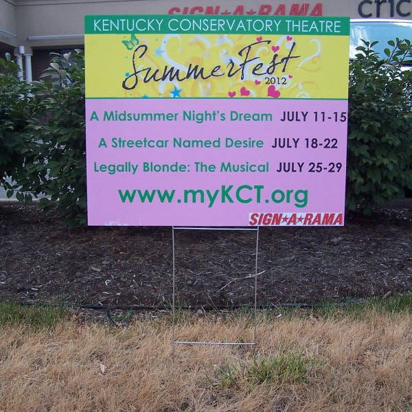 Summerfest Yard Sign