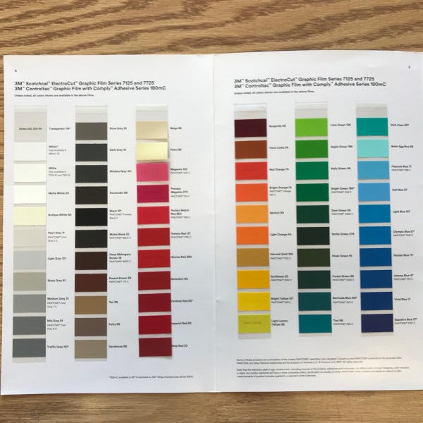 3M Color Chart 1