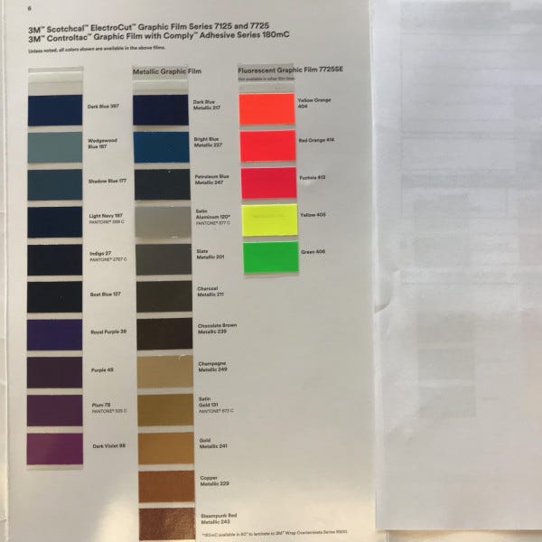 3M Color Chart 2