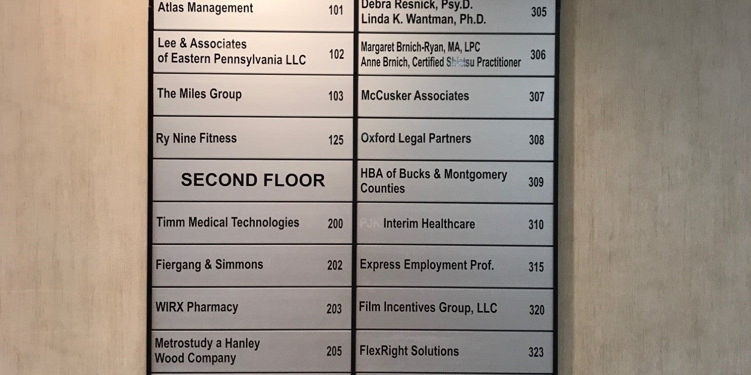 Building Directory Signs