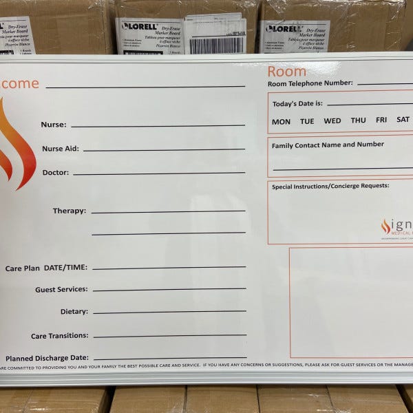Custom Whiteboard sign dry erase laminate