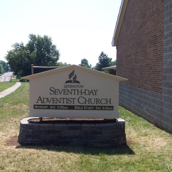 Seventh Day Adventist Synthetic Foam Sign