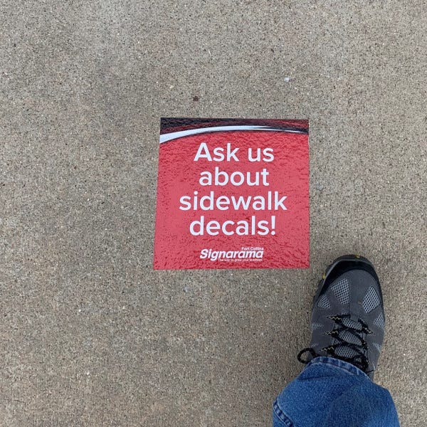 Textured Weatherproof Sidewalk Decals