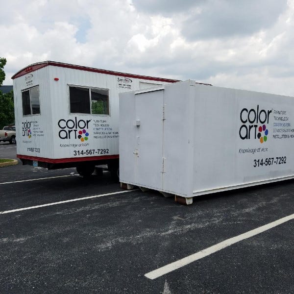 Color Art Dumpster And Trailer