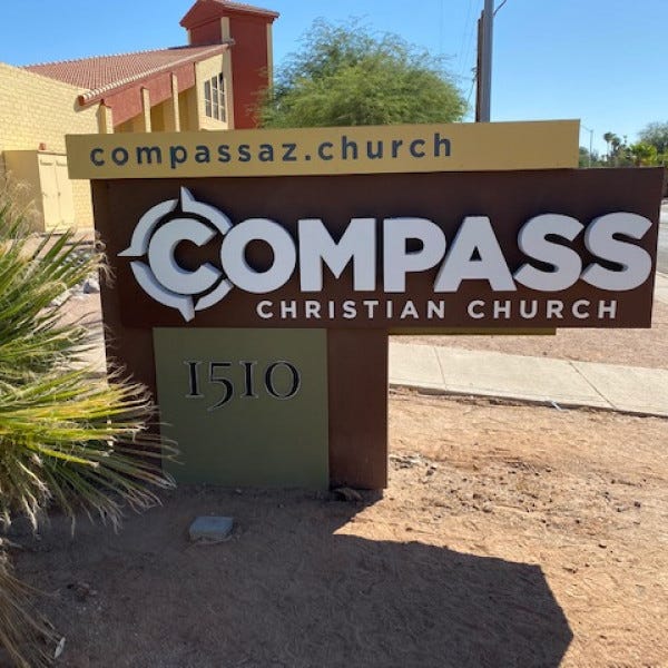 Monument Sign-Compass Church