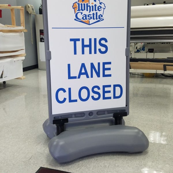 White Castle Wind Sign Ll