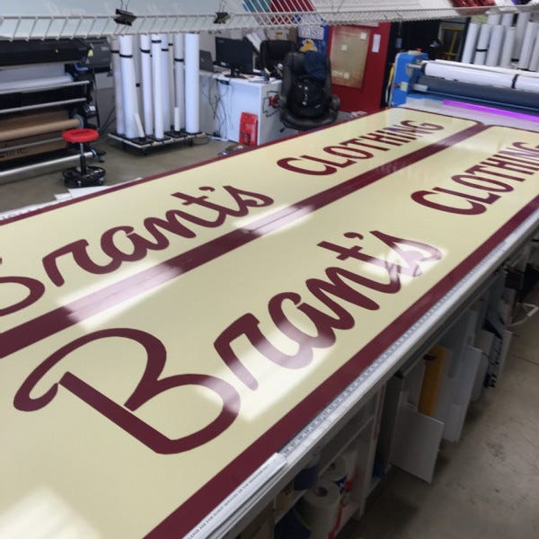 Aluminum panels for building sign