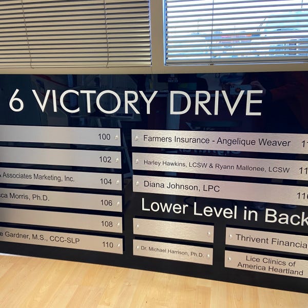 custom directory sign for offices