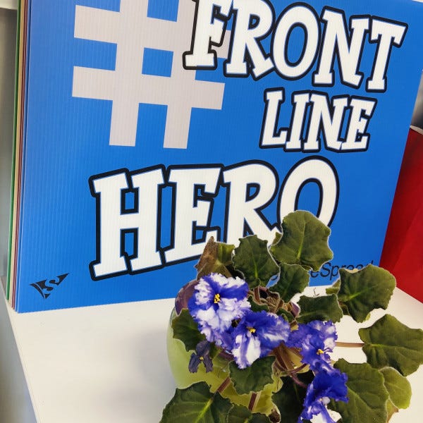 Front line hero yard sign