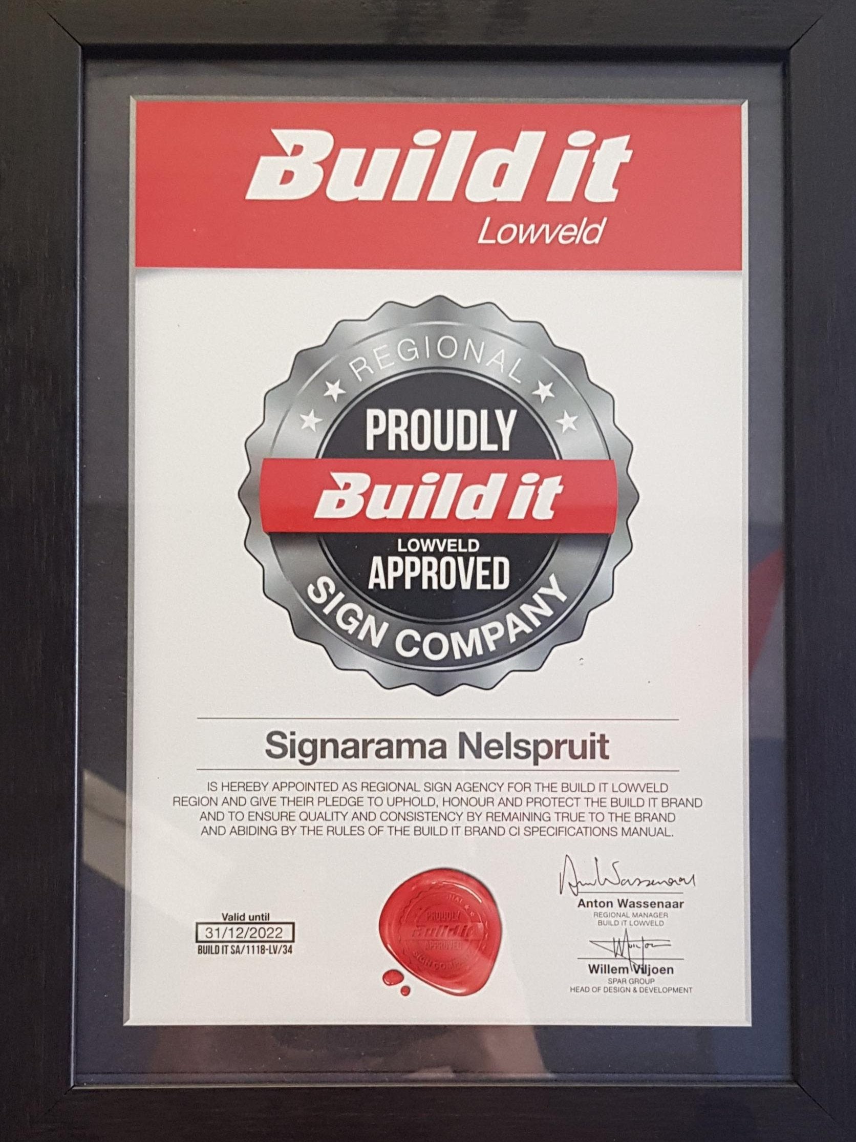 Proudly Build It Lowveld Approved