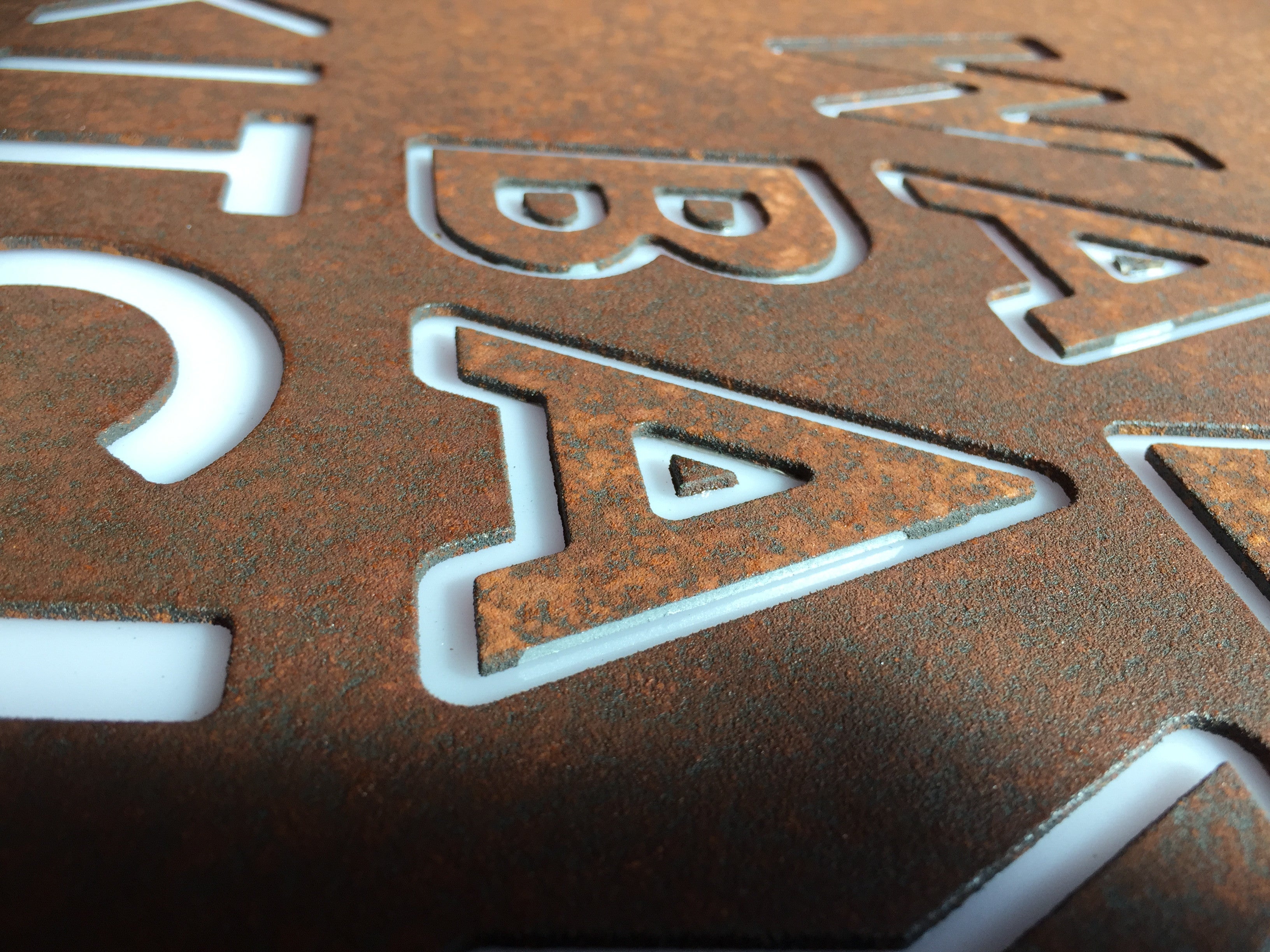 Walsh Bay Kitchen - Custom Rust finish Lightbox