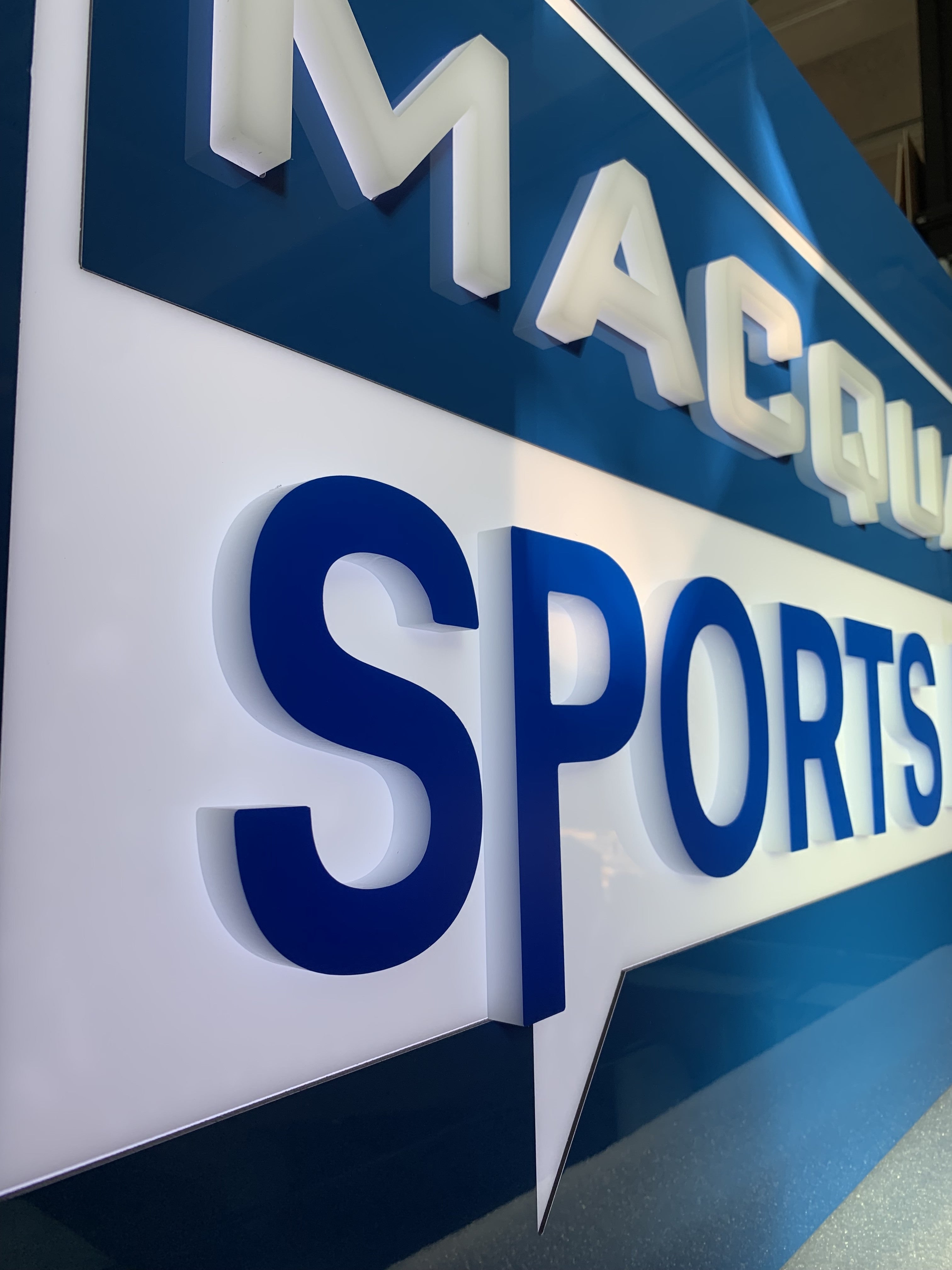 Macquarie Sports Radio - Custom Lightbox with 3d Lettering